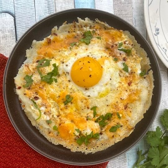 Hoppers/SriLankan Egg and Cheese Coconut Crepes