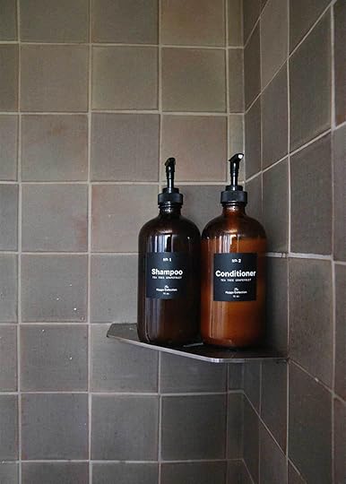 The Minne Stuga upstairs Cabin Bathroom reveal with Mercury Mosaics Tilefrom The Faux Martha