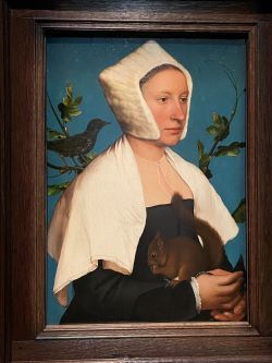 Holbein painting of a woman with a squirrel
