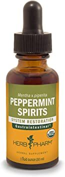 Herb Pharm Certified Organic Peppermint Spirits Liquid Extract Digestive Support Blend with Essential Oil - 1 Ounce