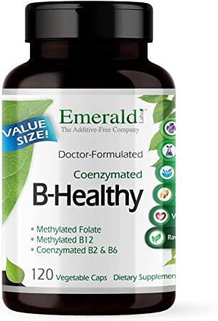 Emerald Labs B-Healthy with Biotin, Vitamin B12 to Support Energy and Immune Health and Support a Decrease Stress and Fatigue – 120 Vegetable Capsules