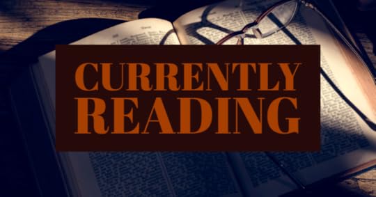 a picture of an open book with glasses on it; text says 'currently reading'