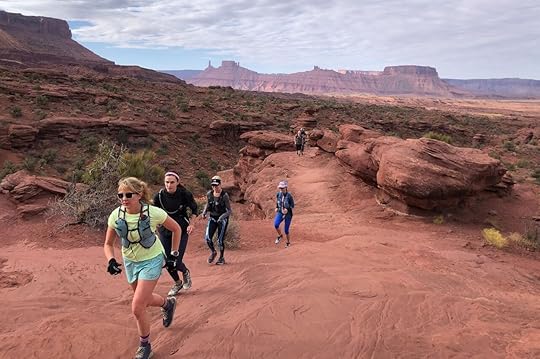 Women run at mindful health retreat in the US