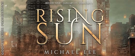 Goddess Fish book tour banner for Rising Sun