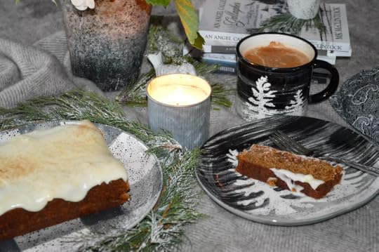 Apple Huckleberry Coffee Cake - Writer in the Kitchen - MK McClintock