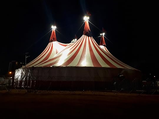 circus tent at night