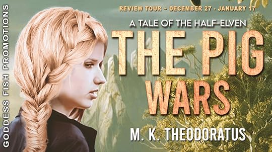 Goddess Fish book tour banner for The Pig Wars