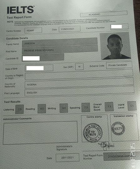 Best IELTS test result December 2021