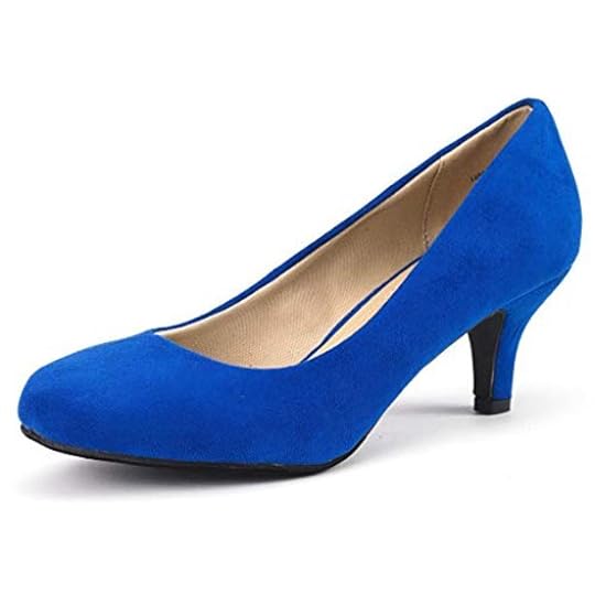 Dream Pairs Women&#39;s Bridal Wedding Party Low Heel Pump Shoes Luvly Royal/ Blue Size 8 - Walmart.com