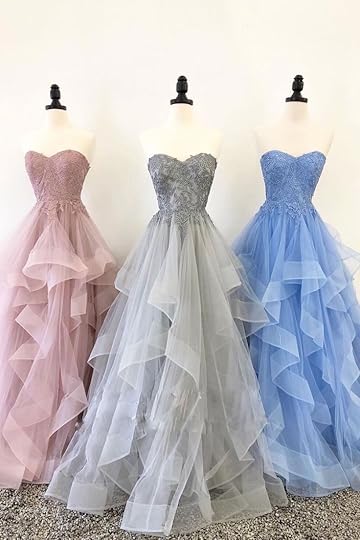 Unique sweetheart tulle lace long prom dress, tulle evening dress – shdress | Prom dresses for teens, Pretty prom dresses, Tulle evening dress