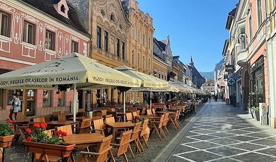 Downtown Brașov, near the Carpathian Mountains