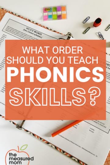 Here's my recommended order for teaching phonics skills in K-2.