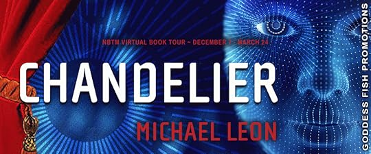 Goddess Fish book tour banner for Chandelier