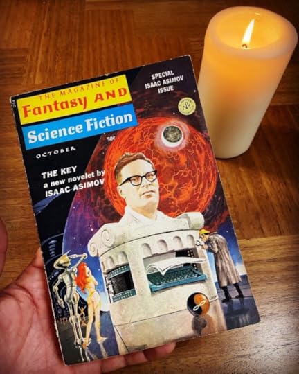 An old 1966 copy of Fantasy and Science Fiction Magazine.