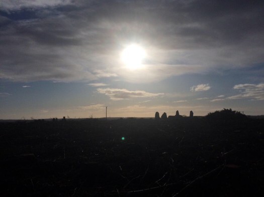 Megalithic stones on the horizon