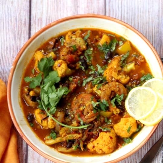 Shrimp, Red Bean and Cauliflower Soup