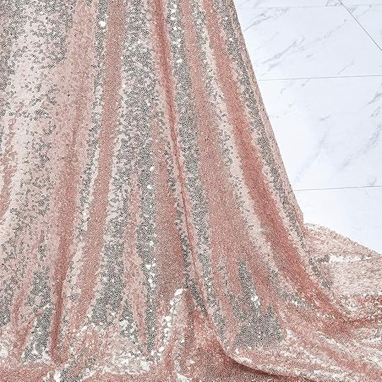 Close up of sparkly pink tablecloth