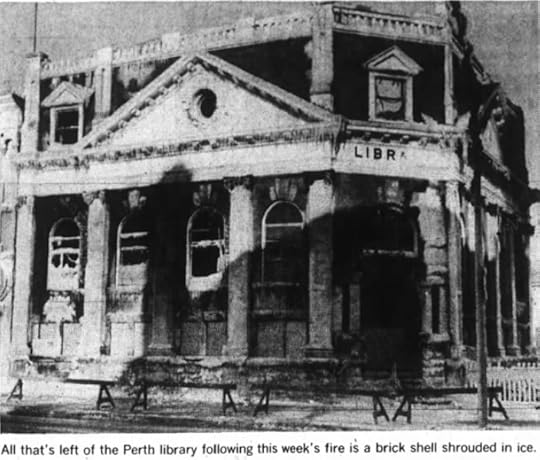 Perth library after fire 1980