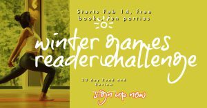 2022 Winter Games Reader Challenge promo image with woman doing yoga
