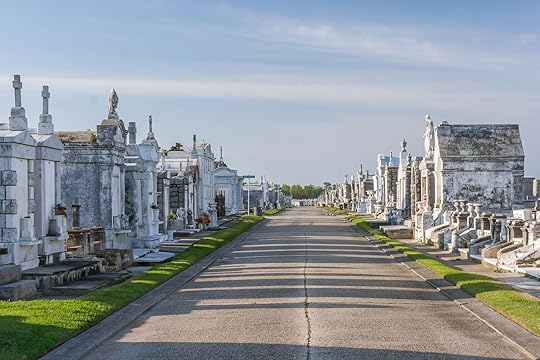 Historical cemetery with grand tombstones in New Orleans. Most historical cemeteries in New Orleans are free to visit.