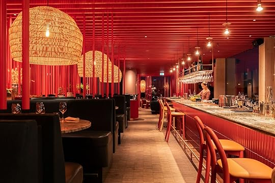 Inside the beautiful Miss Voon restaurant in the Wood Hotel in Sweden.
