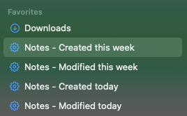 Saved searching in MacOS Finder