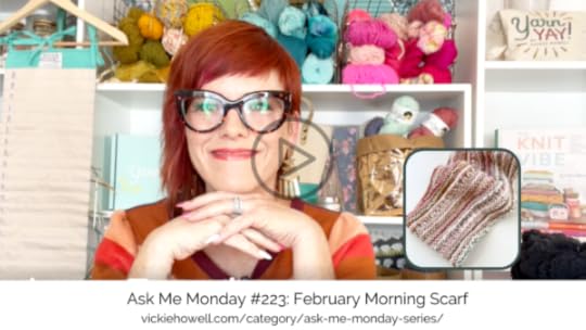 Watch Ask Me Monday with Vickie Howell, weekly on Facebook at 12pmCT