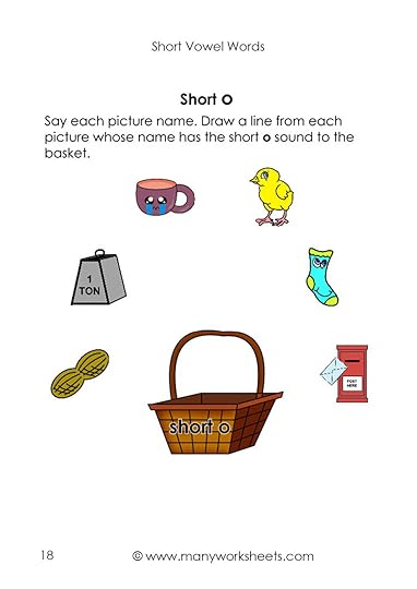 kindergarten phonics worksheets short o sounds