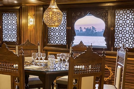 Restaurant of the S.S.Sphinx, a luxurious ship for an Egyptian river cruise on the Nile