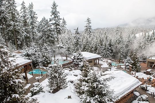 An overview of the outside spa complex 