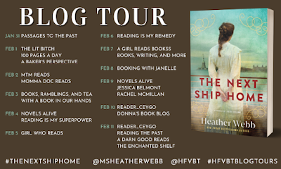 The Next Ship Home blog tour banner