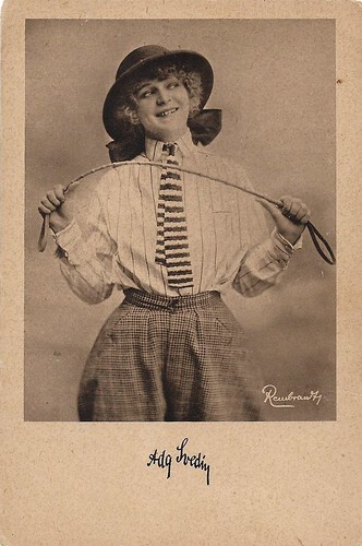 Ada Svedin in riding costume