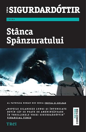 Ar putea fi o imagine cu 1 persoană şi text care spune „CRIME YESA SIGURDARDÓTTIR Stânca Spânzuratului AL PATRULEA ROMAN DIN SERIA FREYJA IHULDAR „NOPȚILE ISLANDEZE LUNGI ȘI ÎNTUNECATE DEVIN CÂT SE POATE DE AMENINȚĂTOARE ÎN THRILLERELE YRSEI SIGURDARDÓTTIR