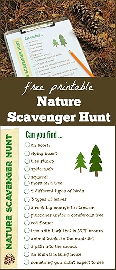nature scavenger hunt free printable list outdoor
