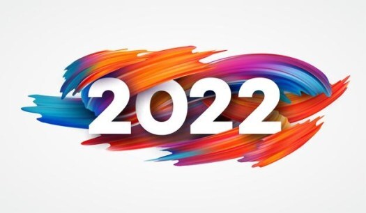 2022 on colorful paint swatches