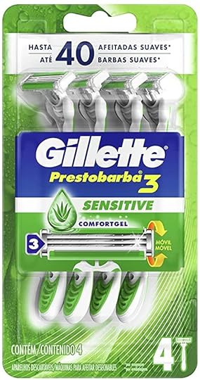 Gillette Prestobarba3 SenseCare Máquinas Para Afeitar Desechables 4 Unidades