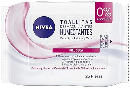 Nivea Toallitas Faciales Desmaquillantes para Maquillaje a prueba de Agua ideal para Piel Sensible, 25 piezas