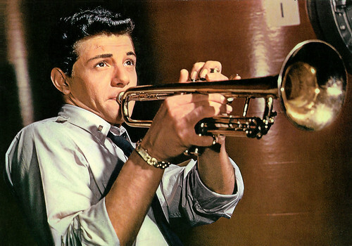 Frankie Avalon on the set of Voyage to the Bottom of the Sea (1961)