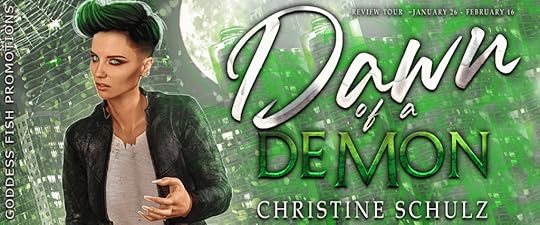 Goddess Fish book tour banner for Dawn of a Demon