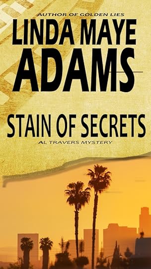 Stain of Secrets Cover with Los Angeles in the background.