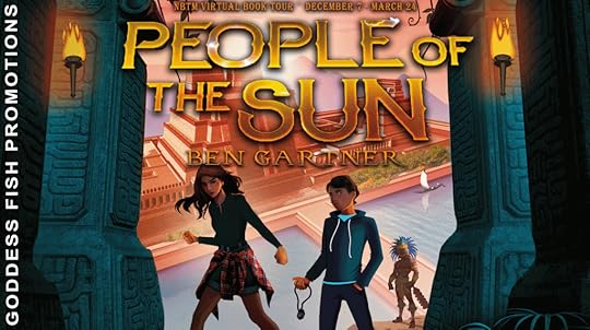 Goddess Fish book tour banner for People of the Sun