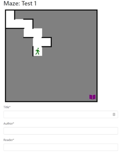 screenshot of maze with a figure in the middle