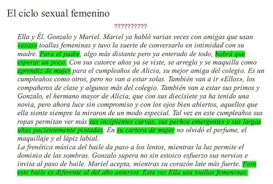 ejemplo El ciclo sexual femenino