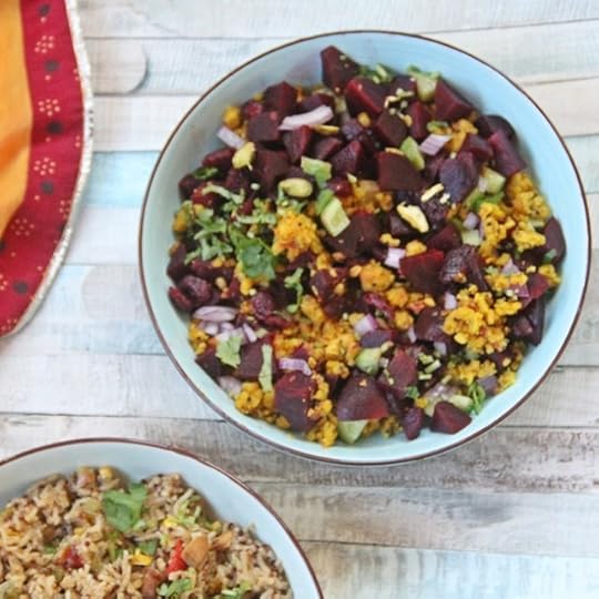 Lentil Salad with Beets and Pistachios