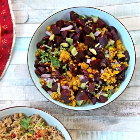 Lentil Salad with Beets and Pistachios