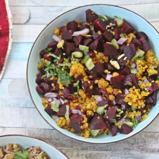 Spiced Lentil Salad with Beets and Pistachios
