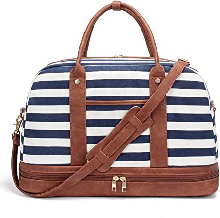 Weekender Bag for Women Canvas Overnight Bag