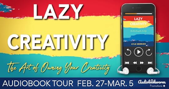 Audiobookworm book tour banner for Lazy Creativity