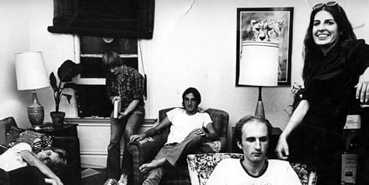 black and white photo of young people