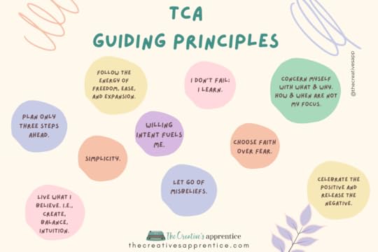 Image: The Creative's Apprentice guiding principles